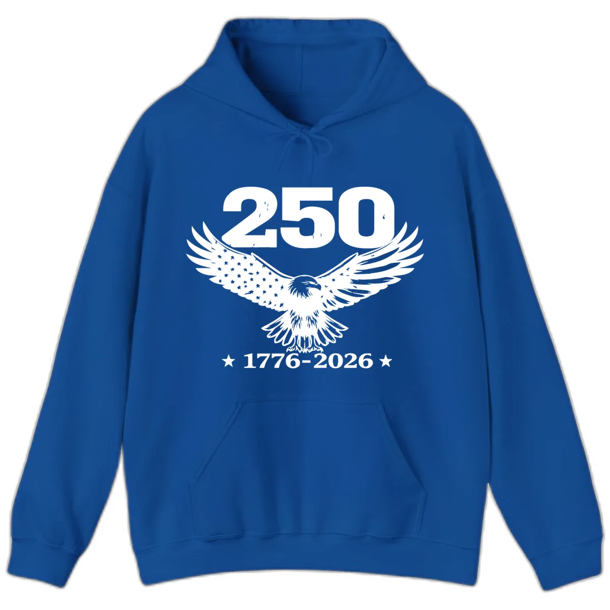 America 250th Anniversary Eagle Design Hoodie in Royal